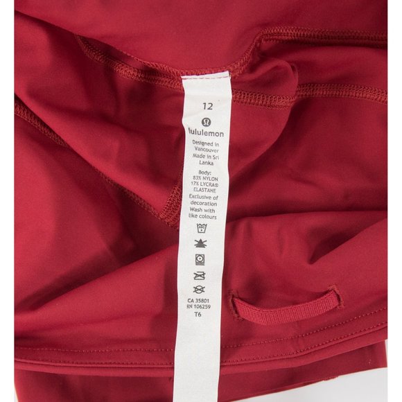 Lululemon Red Fast Free Cropped Pocket leggings 12 - Picture 4 of 4